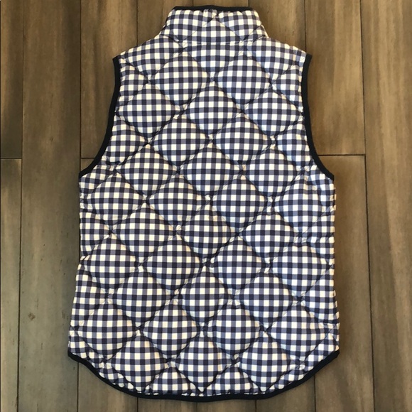 NWOT J. Crew Gingham Excursion Vest - Picture 9 of 11